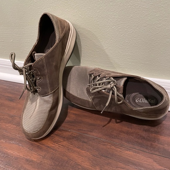 OluKai Brown Oxford Shoes with Suede Finish - Picture 3 of 8